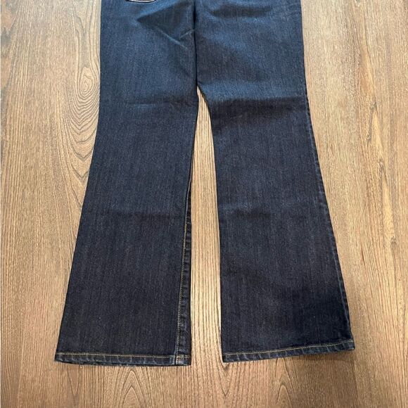 Michael Kors Dark Wash Denim Jeans Flare Leg Size 8 - Picture 11 of 12